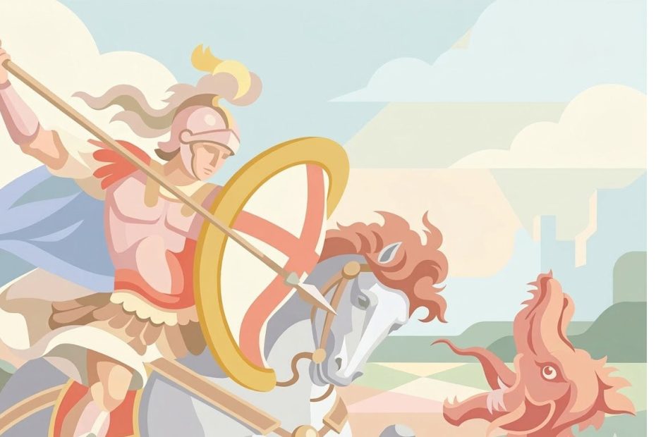 Heiliger Georg - Illustration prière catholique